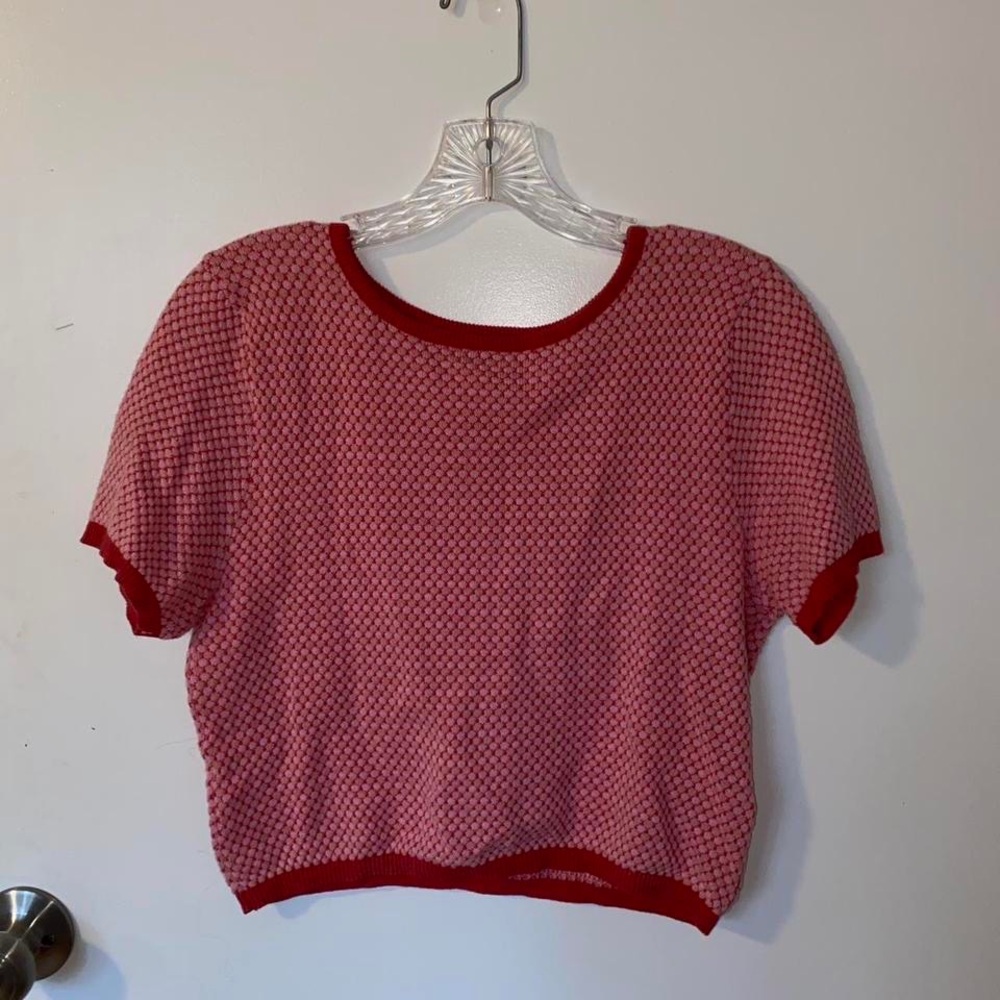 Red Patterned Women's Top